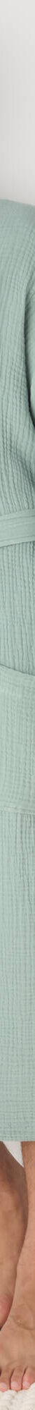 Peignoir col châle mixte triple gaze de coton Colombine®, personnalisable (vert) Peignoir col châle mixte triple gaze de coton Colombine®, personnalisable (vert)